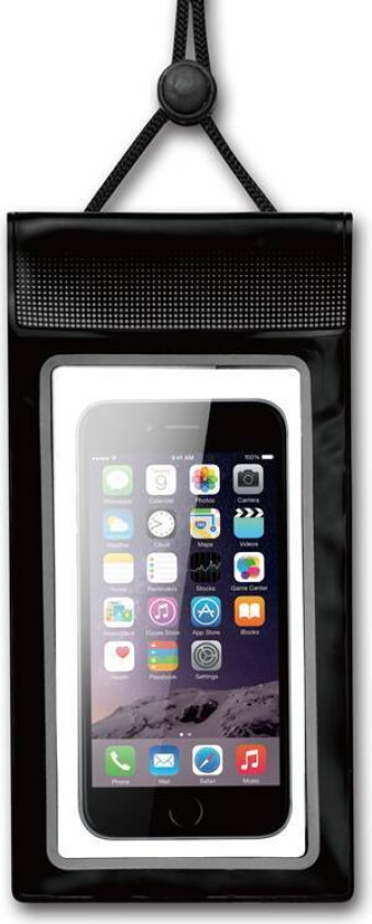water repellent bag with strap for smartphones. Black