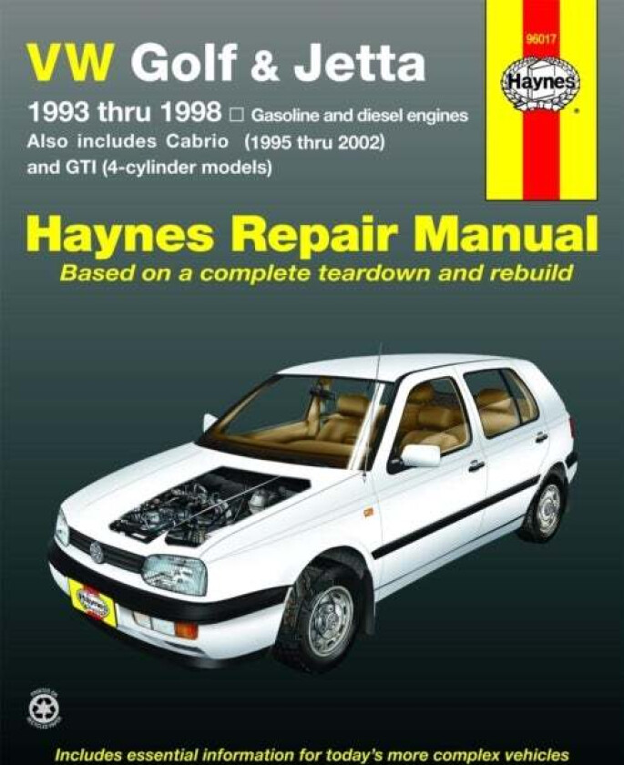 VW Golf, GTI and Jetta (93-98) and VW Cabrio (95-02) petrol & diesel Haynes Repair Manual (USA) av Haynes Publishing