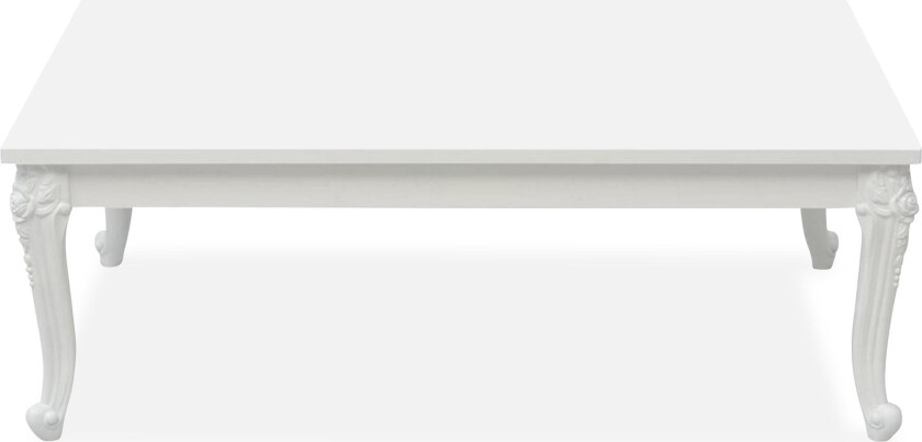 Salongbord 115x65x42 cm høyglans hvit