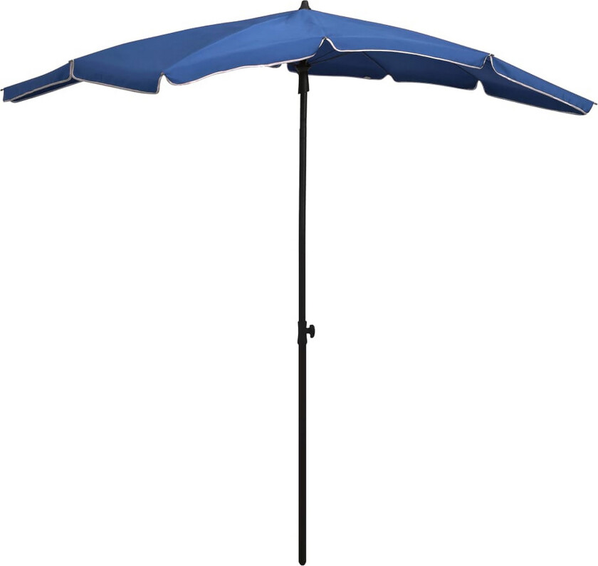 Hageparasoll med stang 200x130 cm asurblå