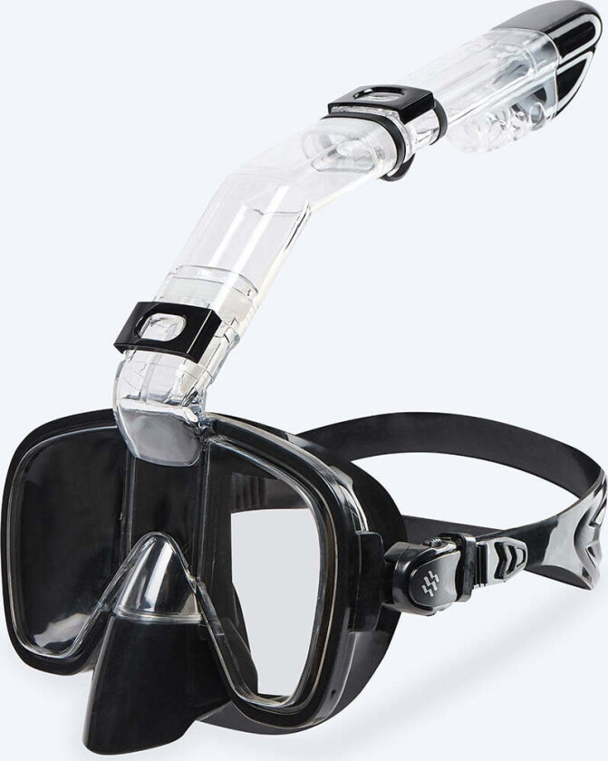 full face snorkelmaske til barn - Pearl - Svart