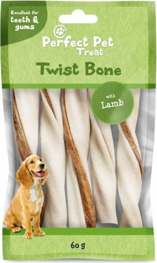 Perfect Pet Twist Tyggebein Lamb 11,5 cm 5-pack
