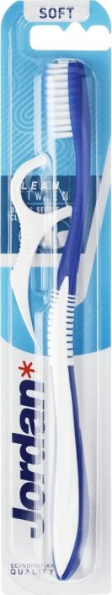 Jordan Tannbørste Clean Between med Flosser Soft