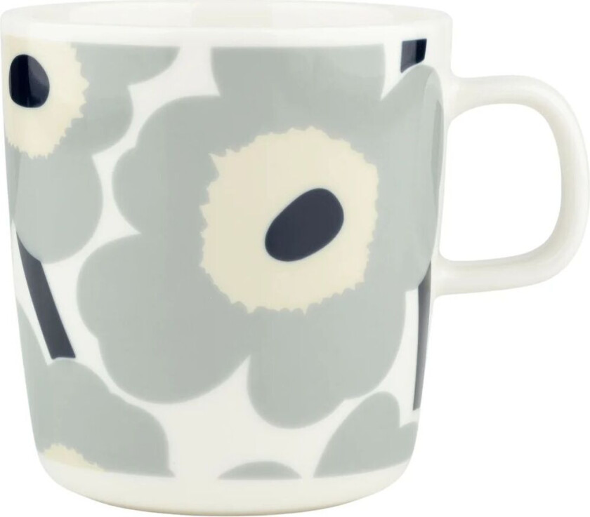 Unikko kopp 40 cl White-light grey-sand-dark blue