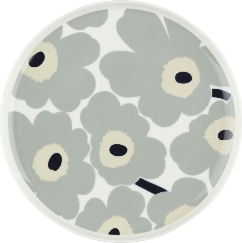 Unikko tallerken Ø 25 White-light grey-sand-dark blue