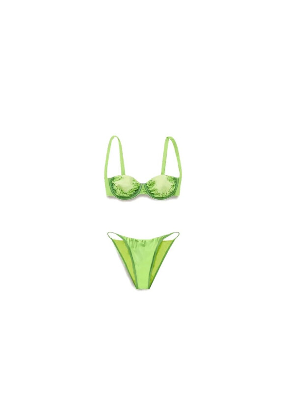 House Of Sunny Presse Bikini Bikini Limegrønn  female L