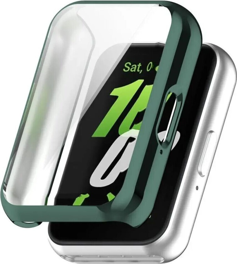 Samsung Galaxy Fit3 Deksel i Plast m. Innebygd Skjermbeskytter - Grønn
