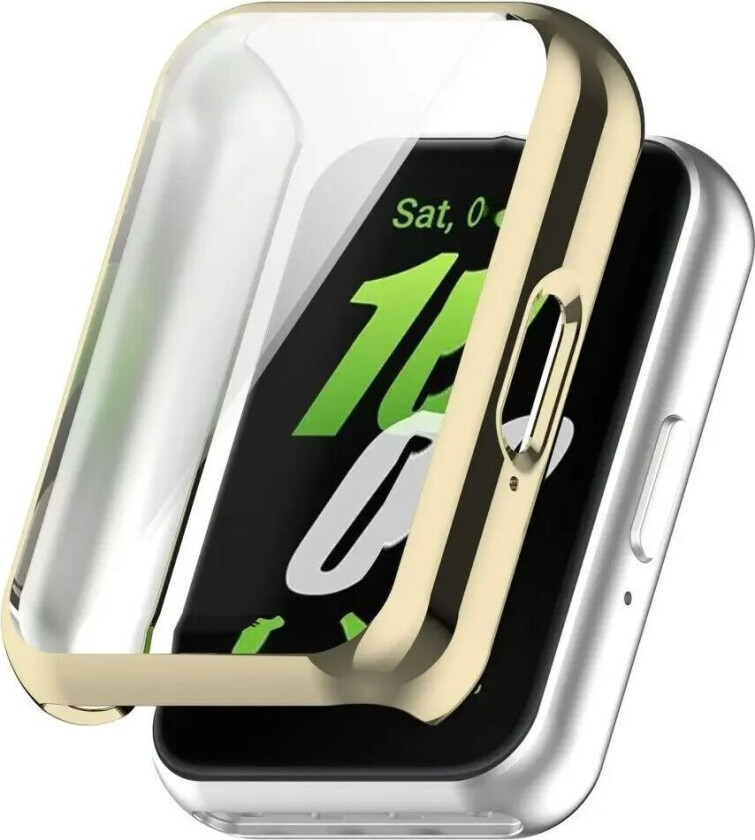 Samsung Galaxy Fit3 Deksel i Plast m. Innebygd Skjermbeskytter - Gull