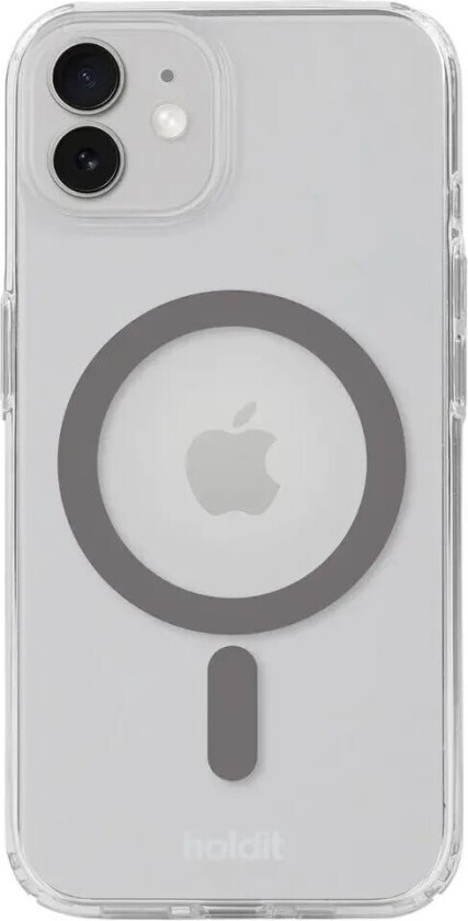 Holdit iPhone 12 / 12 Pro MagSafe Deksel - Transparent / Space Grey