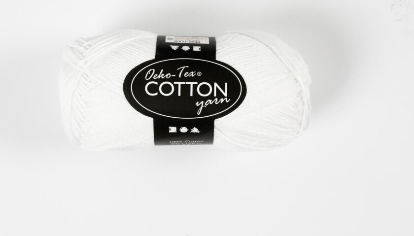 Cotton yarn White 50gr 170m