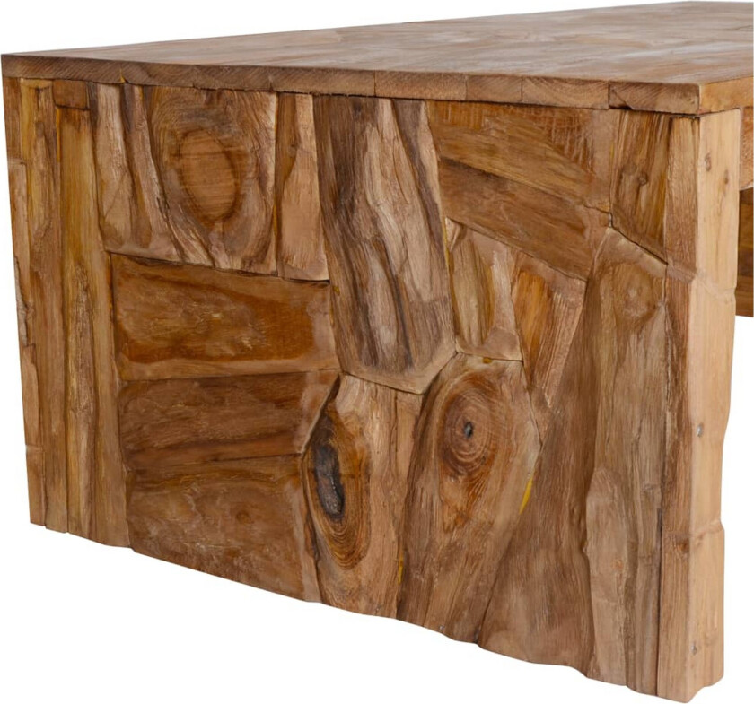 Salongbord heltre teak erosjon-design 110x35x38 cm