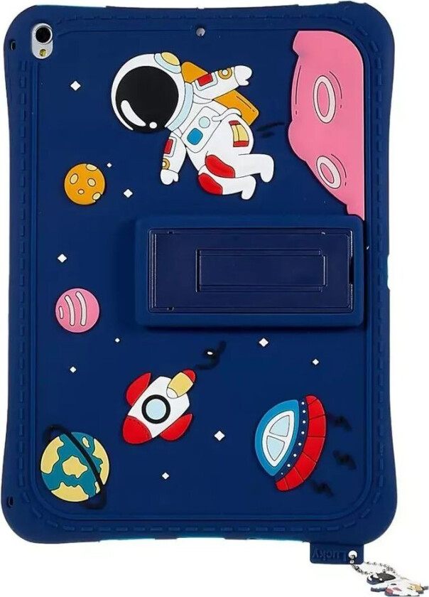 iPad 10.2" (2021 / 2020 / 2019) / iPad Pro 10.5 / iPad Air (2019) Barne Deksel m. Stativfunksjon & Cartoon - Mørkeblå