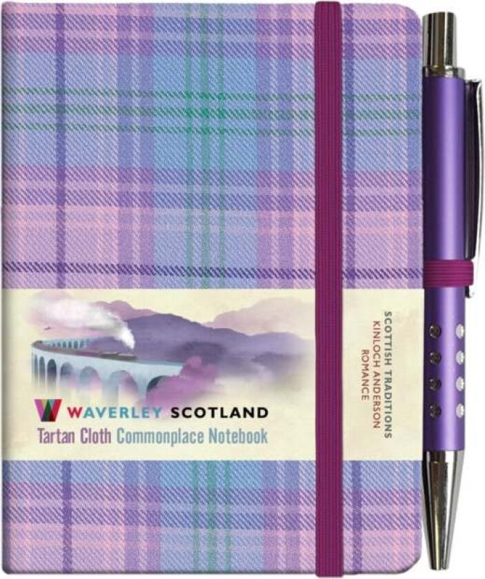 Waverley S.T. (S): Romance Mini with Pen Pocket Genuine Tartan Cloth Commonplace Notebook