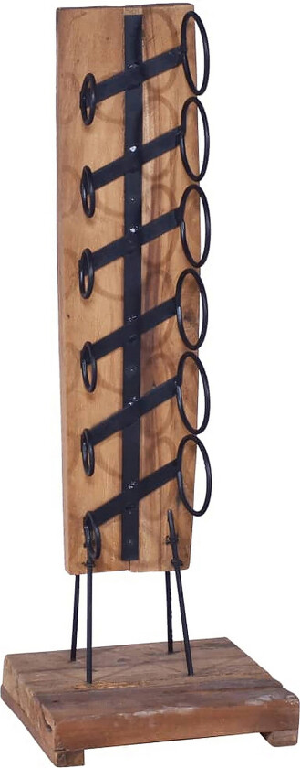 Vinstativ for 6 flasker 35x35x100 cm heltre teak