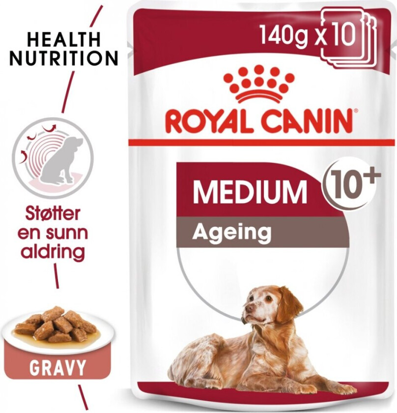 Royal Canin medium Ageing 10+ våtfôr (10x140g)