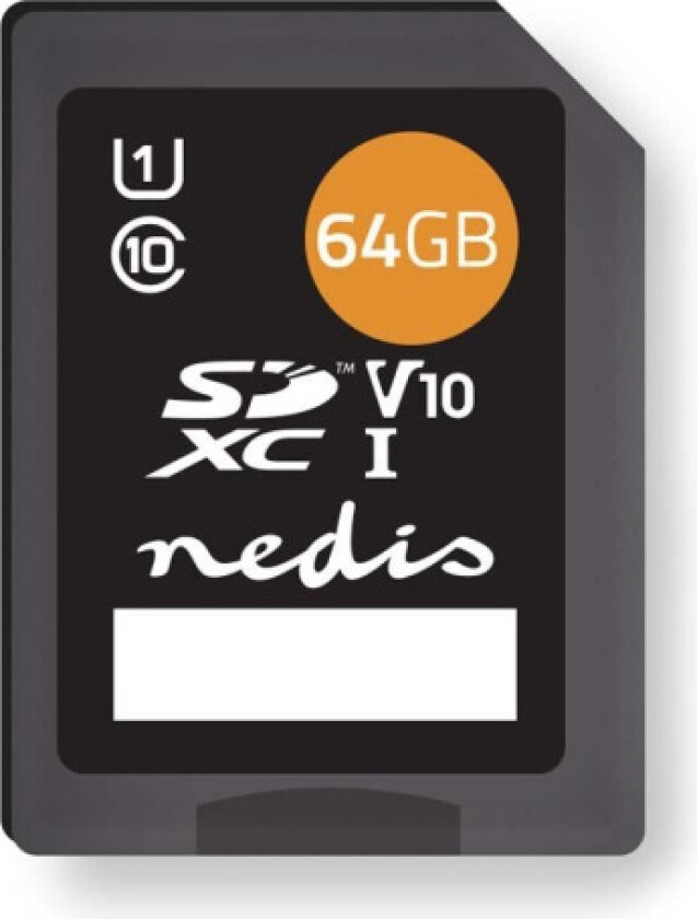 Minnekort | SDXC | 64 GB | Skrive hastighet: 80 MB/s | Les hastighet: 45 MB/s | UHS-I