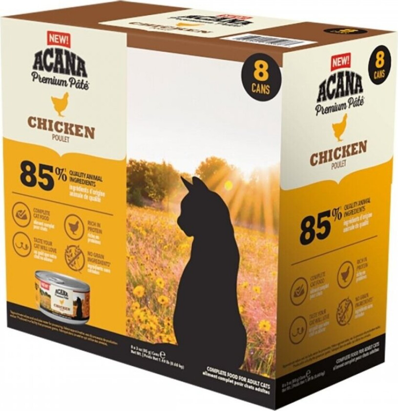 Acana Cat Adult Premium Paté Chicken 8x85 g