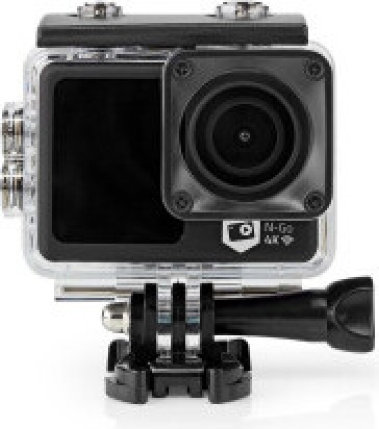 handling Cam | Dobbel Skjerm | 4K@30fps | 16 MPixel | Vanntett opptil: 30.0 m | 90 min | Wi-Fi | App tilgjengelig for: Android