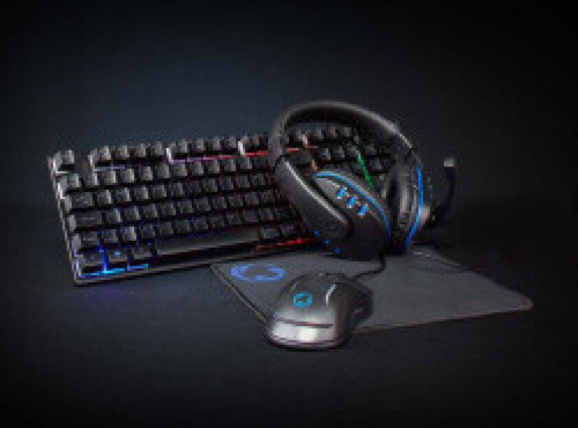 Gaming Combo Kit | 5-i-1 | Tastatur, headset, mus og musematte | Sort | QWERTY | ND Layout