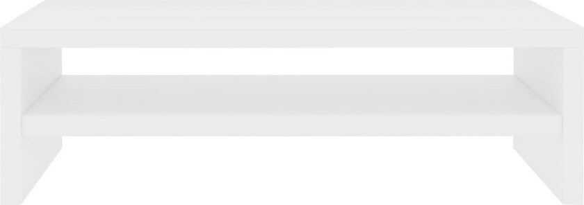 Skjermstativ hvit 42x24x13 cm sponplate