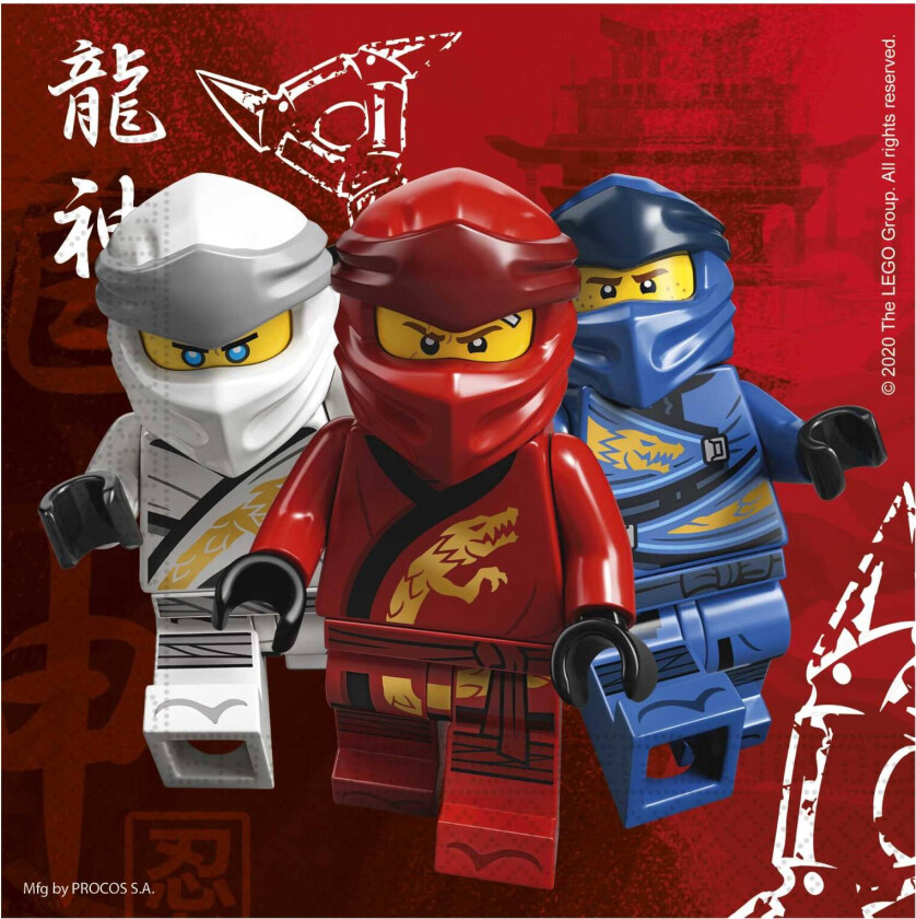 Servietter Ninjago Lego pk/20