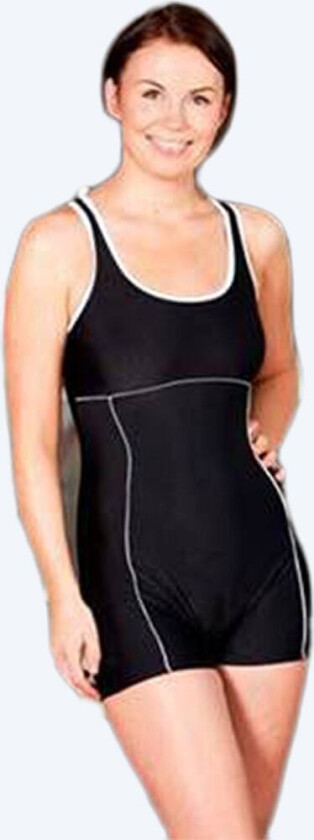 badedrakt med ben til damer - 244S - Svart/hvit