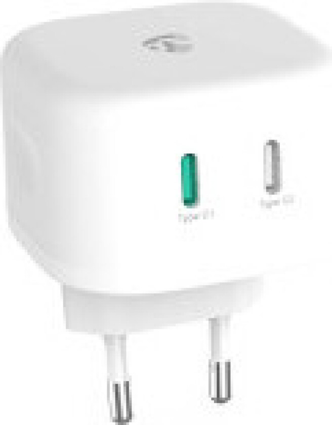 vegg lader | 45 W | GaN | Hurtigladefunksjon | 2.25 A / 3.0 A | Antall utganger: 2 | 2x USB-C | Automatisk Spenning Utvalg
