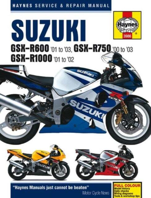 Suzuki GSX-R600 (01 - 03), GSX-R750 (00 - 03), GSX-R1000 (01 - 02) Haynes Repair Manual av Haynes Publishing