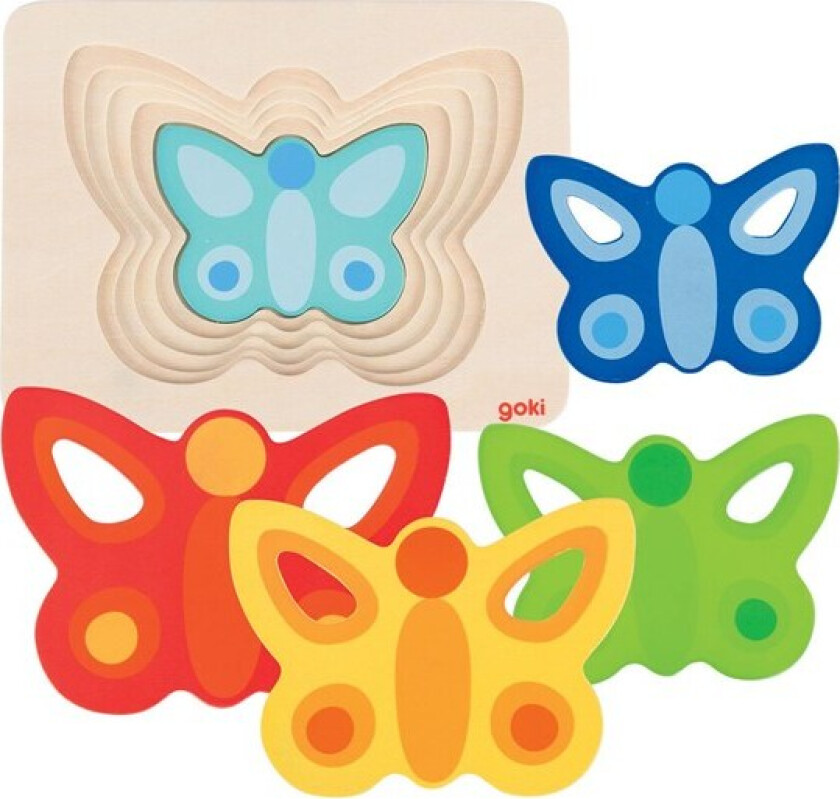 Layer Puzzle Butterfly 5 Layers Tre