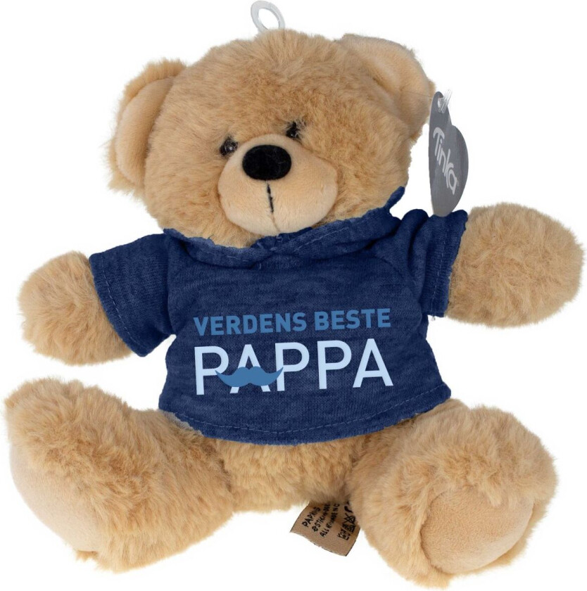 Bamse m/hettegenser Verdens beste Pappa 13cm