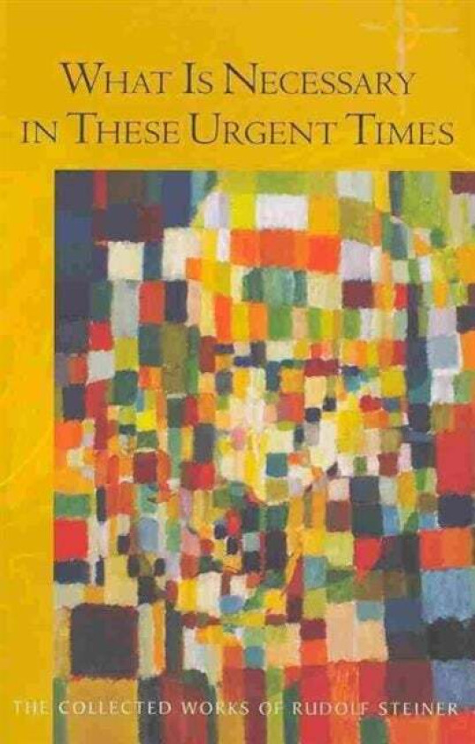 What is Necessary in These Urgent Times av Rudolf Steiner