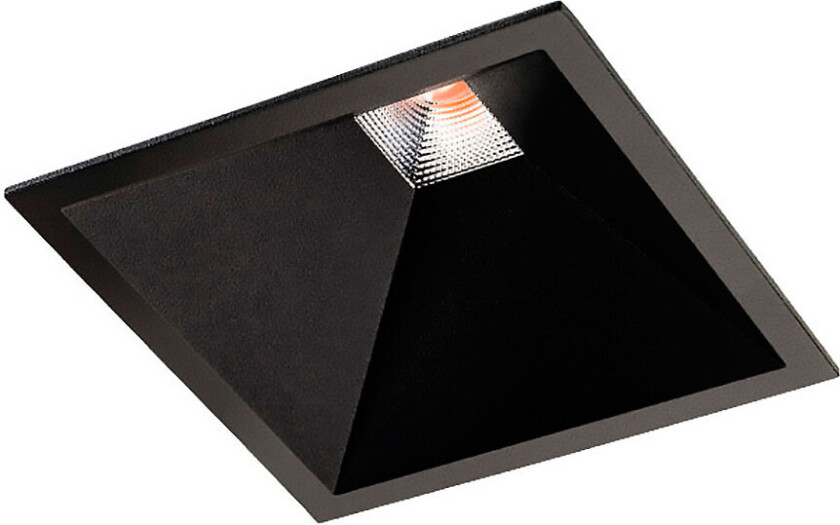 Bilde av Soft Square downlight, 12W, 2700K, 880lm, IP43, bakkantdimmer, svart