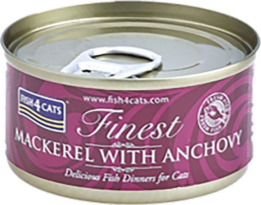 Fish4Cats Finest Våtfôr for katt - Makrell og Ansjos 70 g