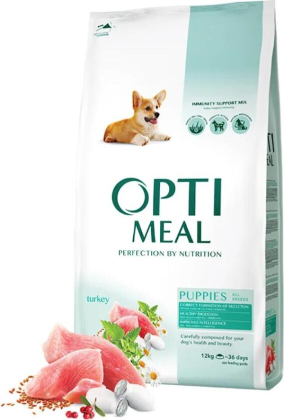 Dog Puppy All Breeds Healthy Digestion Turkey Tørrfôr til hund 4 kg