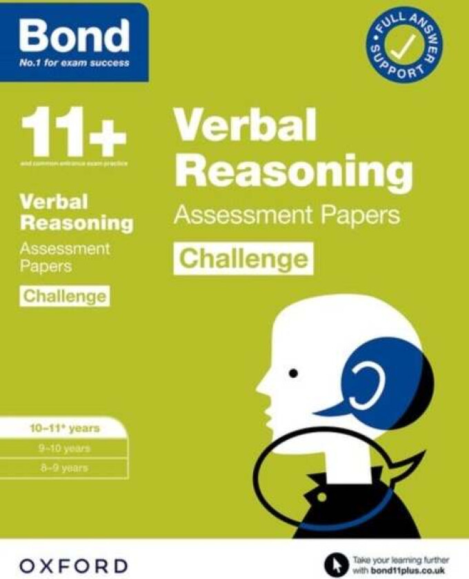 Bond 11+: Bond 11+ Verbal Reasoning Challenge Assessment Papers 10-11 years: Ready for the 2024 exam av Frances Down, Bond 11+