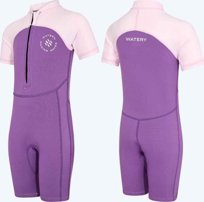 UV våtdrakt til barn - Calypso Shorty - Lilla/rosa