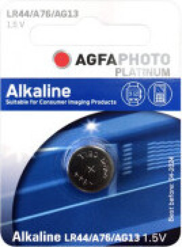 AGFAPHOTO Batteri Alkaline LR44/AG13 1,5V Blister
