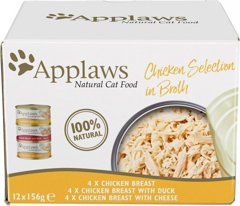 Applaws Selection in Broth Multipack Chicken 12x156 g