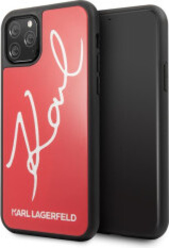Karl Lagerfeld KLHCN58DLKSRE iPhone 11 Pro red/red hard case Signature Glitter