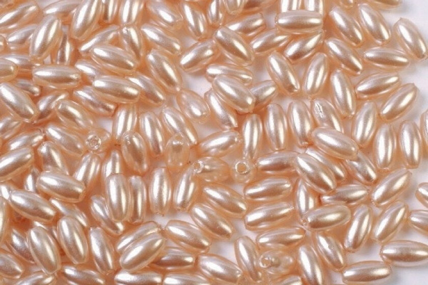 Risformade plastpärlor 3mm 500g, Sand