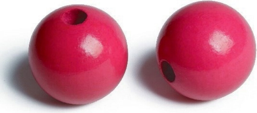 Träpärlor 35mm 20st, Rosa