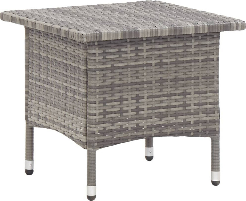 Tebord grå 50x50x47 cm polyrotting