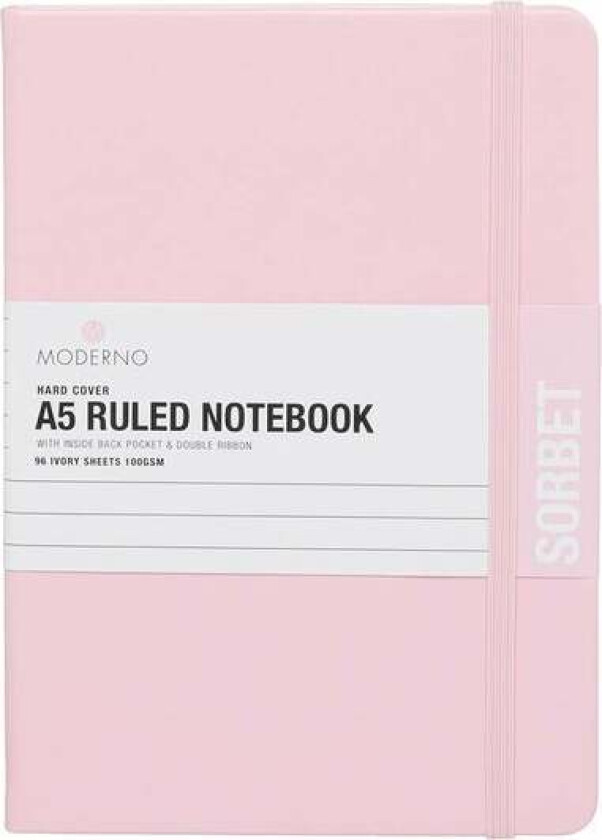 Notatbok Moderno Lyserosa A5 Hard Linjer