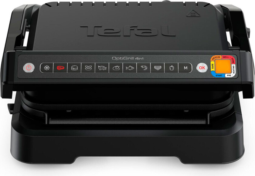 OptiGrill 4in1 GC774810, Sort, Metall, Rektangulær, Knapper, 600 cm², 300 x 200 mm