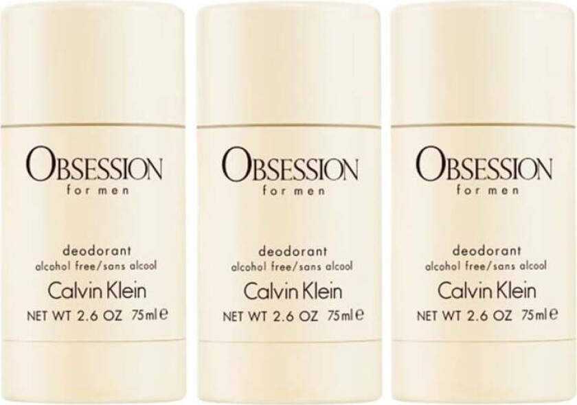 Calvin 3-pack Calvin Klein Obsession For Men Deostick 75ml