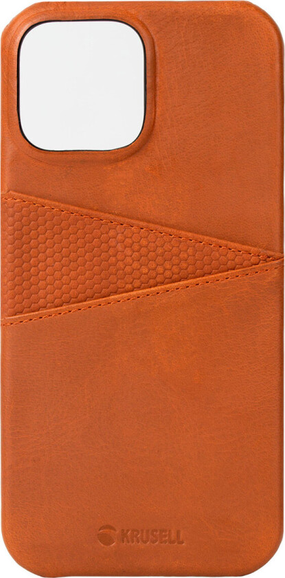 CardCover - Baksidedeksel for mobiltelefon - ekte skinn, polykarbonat - brun - for Apple iPhone 13 Pro