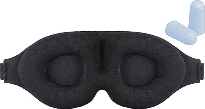 INF 3D sovemaske med ekstrautstyr Sort