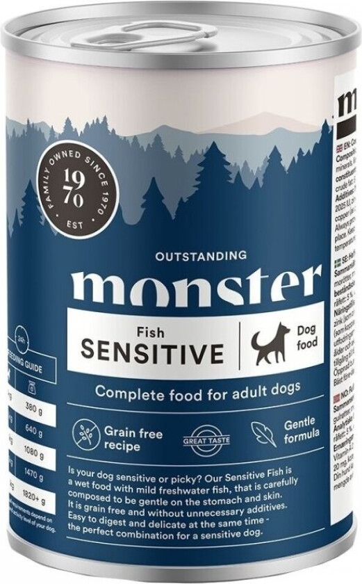 Monster Dog Sensitive Fish 400 g