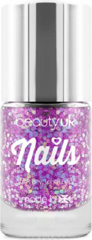 Beauty UK Glitter Nail Polish - Andromeda Purple