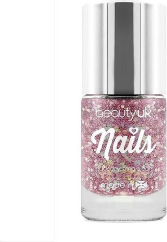 Beauty UK Glitter Nail Polish - Stardust Pink